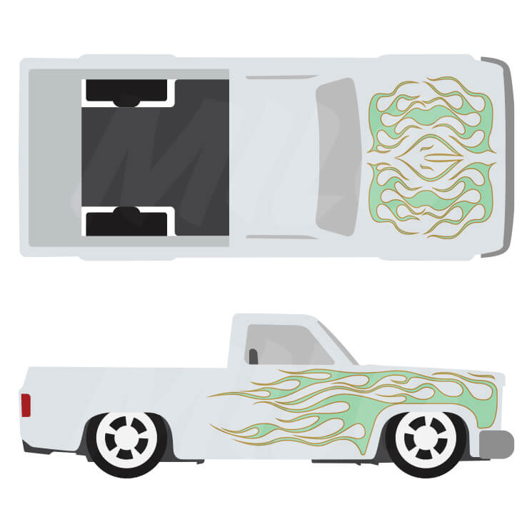 Silverado Mint Flames